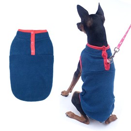 PIXRIY Dog Fleece Sweater, Soft Dog Vest Apparel Sleeveless Puppy Winter Cold Weather Clothes Doggie Jacket Pullover for Small Medium Dogs and Cats (Large, Blue)
