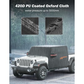 JOYTUTUS Cab Cover Compatible with Gladiator JT 2020-2026, Waterproof Gladiator Rain Cover Car Cover Windproof All Weather Cover Scratch Resistant Auto Cover