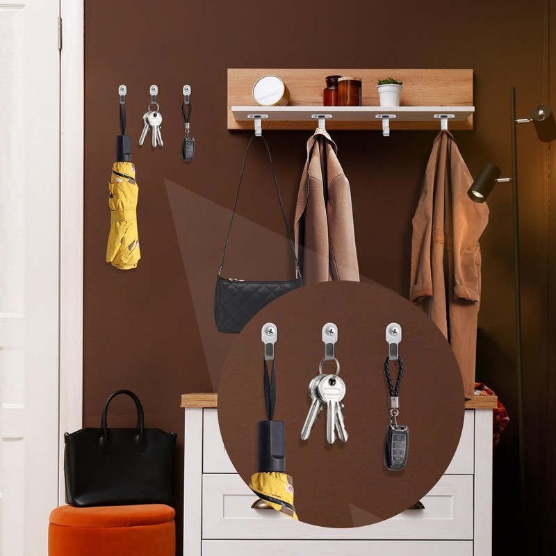 UNINGYI Pack of 20 Key Hooks, Coat Hooks, Ceiling Hooks,