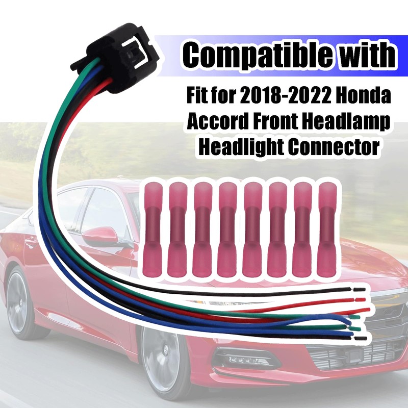 Front Headlamp Headlight Connector Fit for Honda Accord 2018-2022 8-Way