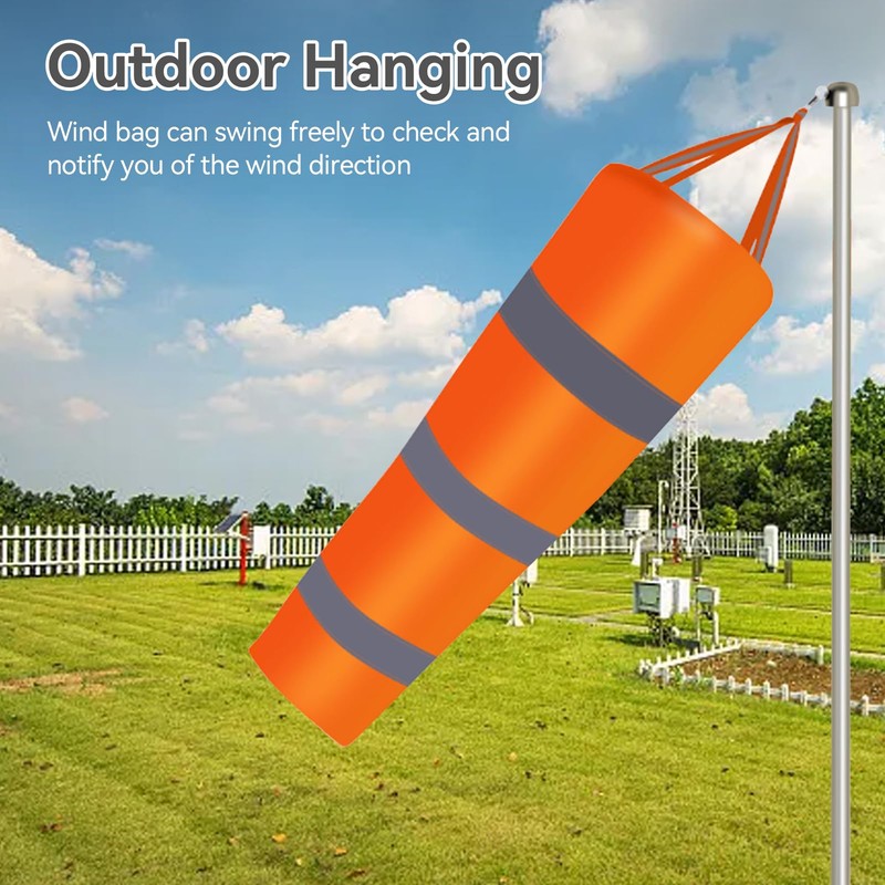 100cm/150cm Outdoor Windsocks, Reflective Waterproof Wind Measurement Hanging Sock Bag