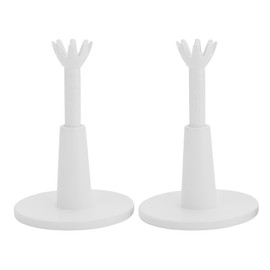 Yosoo Health Gear 2 PCS Golf Tees, Adjustable Height White Plastic Golf Tees Holder Driving Range Mat Tees for Golf Practice Training Sports Accessory