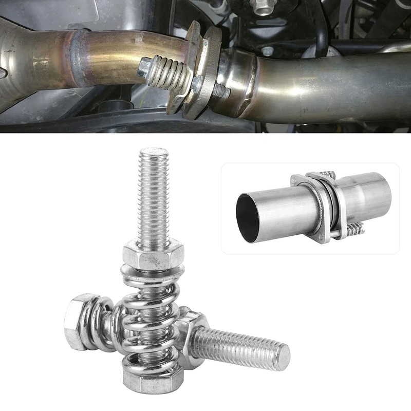KIMISS Exhaust Bolt Spring M10x1.5 Exhaust Spring Bolt Stud Nut