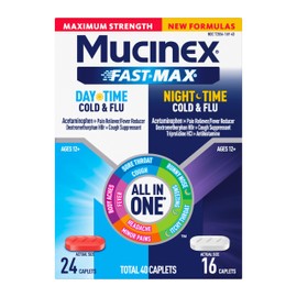 Mucinex Mucinex Fast-Max Daytime Cold & Flu & Nighttime Cold & Flu Caplets, 40 Count