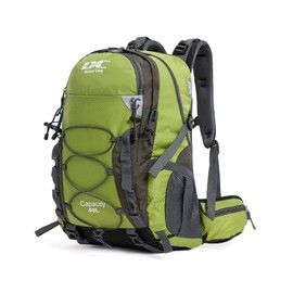 Diamond Candy Waterproof Hiking Backpack for Men and Women, Lightweight Day Pack for Travel Camping, ArmyGreen, 40L