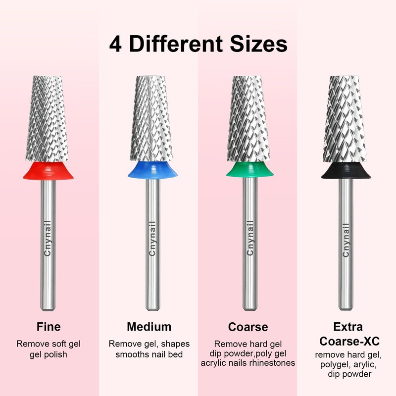 3/32" Small Tapered Barrel Safety Nail Drill Bit for Gel