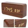LED Wood Digital Alarm Clock 3 Level Brightness Electronic Clock