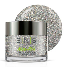 SNS Nail Dip Powder, Gelous Color Dipping Powder - Opal Starlight (Metallics/Silver) - Long-Lasting Acrylic Nail Color & Polish Lasts 14 Days - Low-Odor & No UV Lamp Required – 1 oz