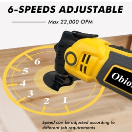 Corded Oscillating Saw 3.5 Amp Oscillating Multi Tool Kit with 4° Oscillation Angle,6 Variable Speed Multi Purpose Power Tool,18Pcs Electric Multitool Blades for Cutting/Sanding