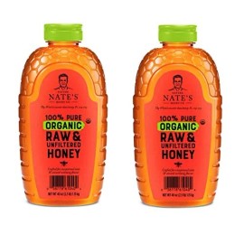 Al Amin Foods/ NAT'S HOMEY CO. Pure Organic 100% Raw Unfiltered Honey 2 Bottle NTWT. 40 oz (2.5 lb-1.13kg)