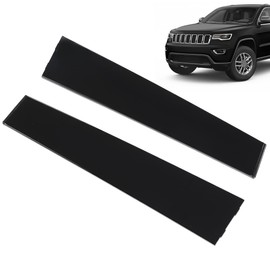 G-PLUS Left & Right Rear Door B Pillar Window Trim Applique Mopar Compatible with Jeep Grand Cherokee 2011-2019 Black 2PCS
