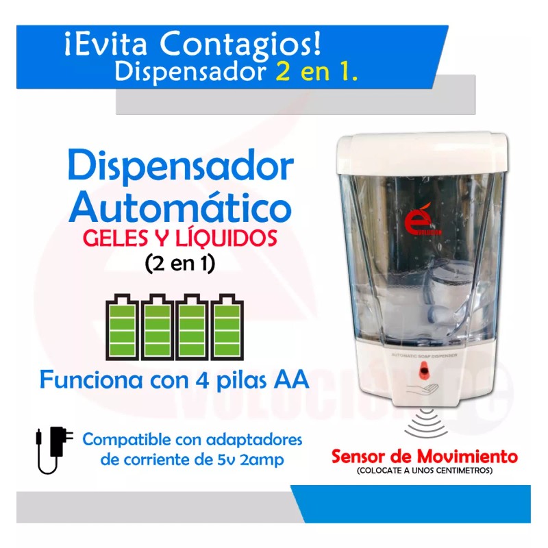 Seguridad Total Kit Despachador Gel Antibacterial + Pedestal Anticontacto V2