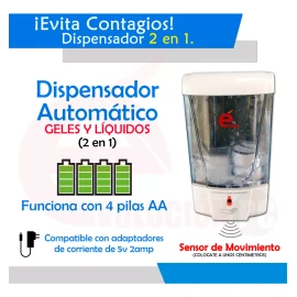 Seguridad Total Kit Despachador Gel Antibacterial + Pedestal Anticontacto V2