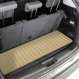 FH Group F16500BEIGE-14 Deluxe Heavy Duty Faux Leather Flat Stripe Multi-Purpose Beige Automotive Cargo Liner fits most Cars, SUVs, and Trucks, 14 inches