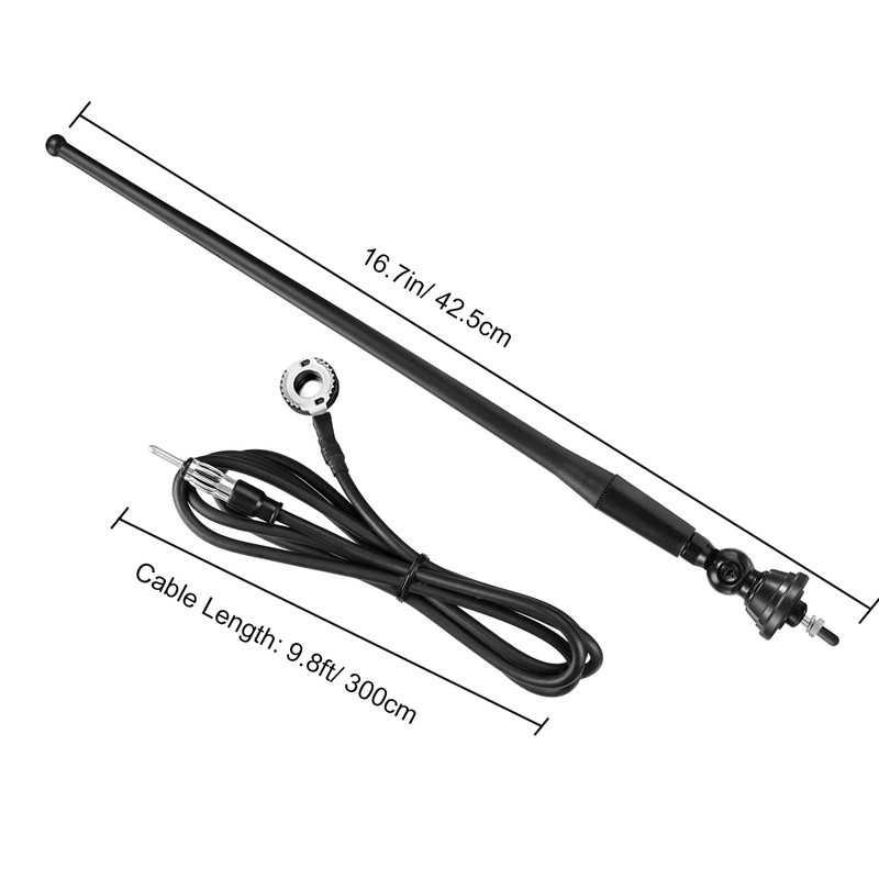 Eightwood Marine Boat Radio Antenna 16 Inch, Rubber Duck Flexible