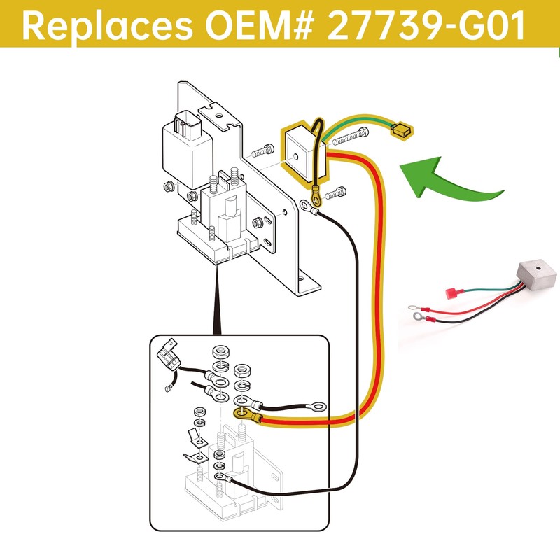 Upgraded Golf Cart Voltage Regulator Rectifier for EZGO 1994-up Gas