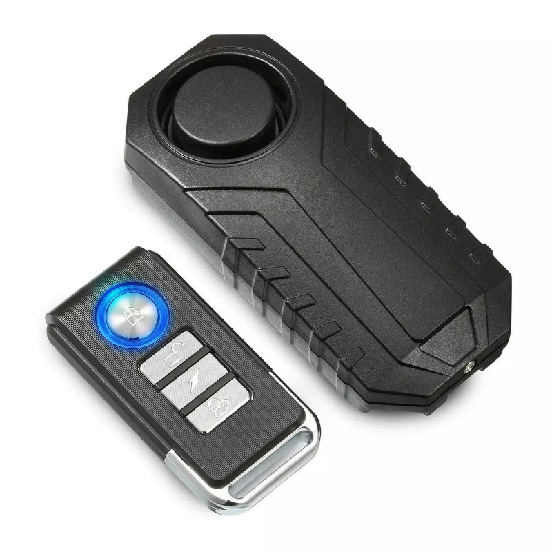 besttechtrading Bike Alarm with Remote Wireless Anti-Theft Vibration Security System