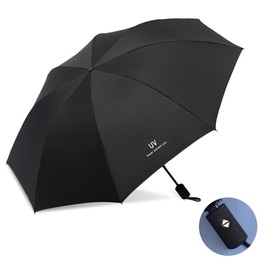 Umbrella,DALOMGZL Umbrella Windproof Strong Automatic Umbrella,Lightweight Portable Travel Folding Umbrella for Rain, 8 Ribs Compact Windproof Umbrellas,One Button Auto Open And Close,Anti-UV (Black)