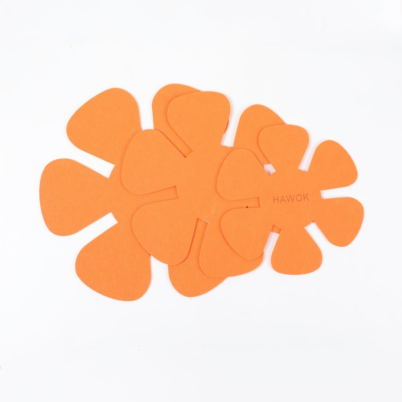 HAWOK Pot/Pan Protectors-Set of 3 Dia. 8" 10" 12" Orange