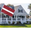 Large Latvia Flag,3x5 FT Latvian 75D Outdoor Banner,Latvians Decor for