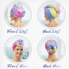 MikrofaserHaarhandtuch, ultrafein und seidig glatt – schnell trocknend – saugfähiger TurbanTwist für lockiges und langes Haar – AntiFrizz lockiges Haarprodukt – die perfekte Haarpflege –