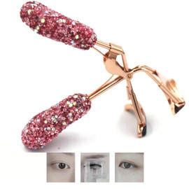 Bestbling Bling Rhinestone Eyelash Curler - Designed for Stunning, Curled Lashes (Pink)