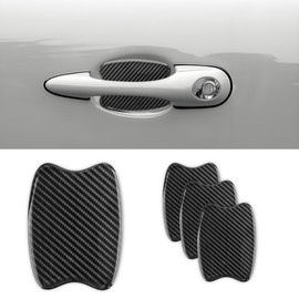 4PCS Car Door Handle Protector,3D Carbon Fiber Car Door Handle Scratch Protector for Car Decoration,Self-Adhesive & Multi-Size Car Accessories Door Handle Protectors for Vehicles (S)