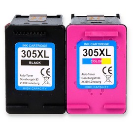 Mipuu 2 XXL Printer Cartridges Compatible with HP 305XL HP 305 Black Colour for Deskjet 2700 2710 2720 2730 4100 Deskjet Plus 4120 Envy 6000 6020 6420