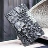 Cool Engraved Skull Lighter - Creative Grinding Wheel Butane Lighter,