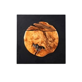 Greenage Cedar Roots Round Wall Decor 17"×17" Hanging Decoration for Home Living Room Bedroom Office