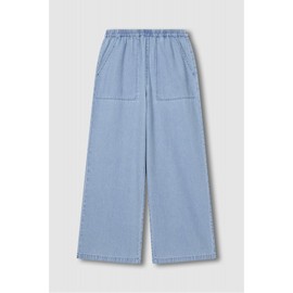 JAJU [JAJU] Women's Relaxed Fit Wide Denim Pants_Light Blue