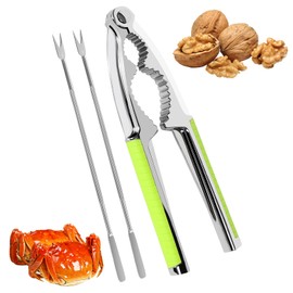 YGKYMVW Nussknacker Walnüsse, Haselnussknacker mit 2 Rutschfestem Nussknacker Edelstahl, Multifunktionaler Nssknacker Heavy Duty Shell Cracker Tools für Walnuss Haselnuss Meeresfrüchte