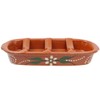 Hand-Painted Terracotta Rectangular Sausage Roaster, Made in Portugal