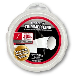 Vaughan's Economy .105" Trimmer Line, 30ft | White Round Polymer | Residential Universal Weed Eater String for Gas & Electric & Battery Models | Made in The USA (1 Pack)