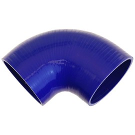 Pegasus E90.102-BLUE, Blue Silicone Hose, 4.00" I.D. 90 degree Elbow, 4" Legs (no logo)