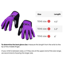 woom TENS Bike Gloves, Child’s & Youth Bicycle Full Finger Protection with Grip for Road Cycling & Mountain Biking (Boys & Girls) - Purple - 6