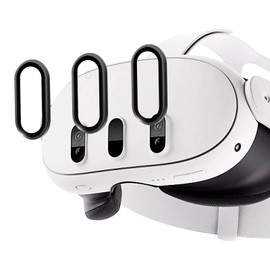 Juylay Camera Lens Protector for Meta Quest 3 Accessories, High Definition Lens Protector for Oculus Quest 3, Alloy Frame, Thin 9H Tempered Glass for VR Headset, Black