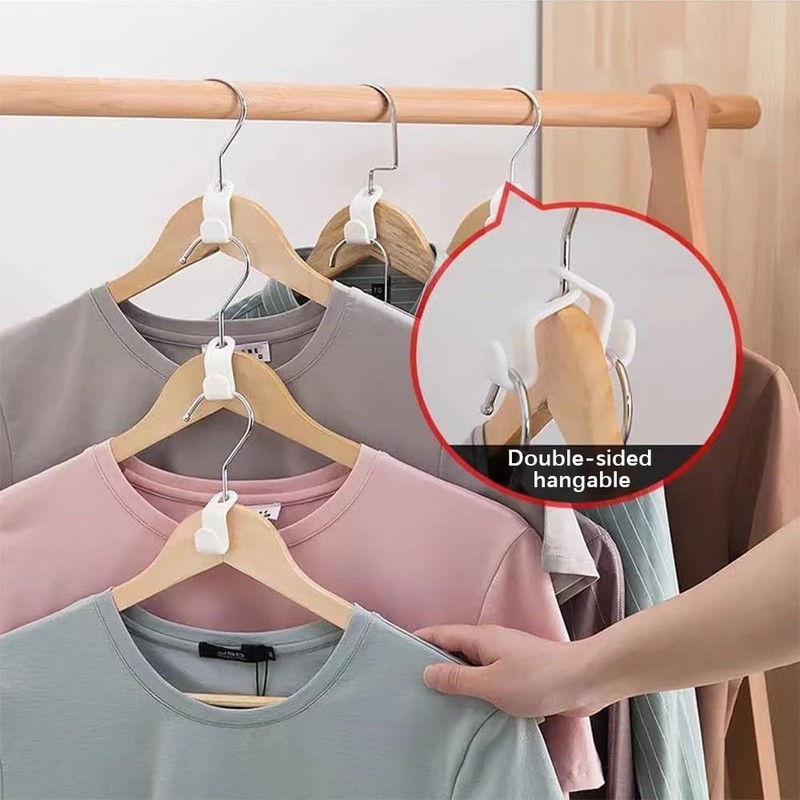 QTOETUII Clothes Hanger Connector Hooks,30Pcs Hanger Extender,Cascading Hanger Hooks,Space Saving