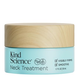 Kind Science Neck Treatment - Neck Cream Visibly Firms, Lifts & Supports Natural Cell Turnover for Anti Aging Firming and Tightening - Paraben, Dye & Fragrance Free, Cruelty Free, 1.7 oz