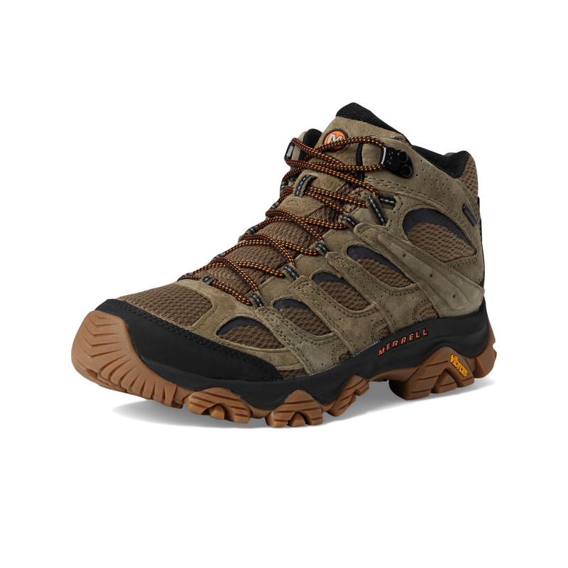 Merrell Men's Moab 3 Mid Waterproof Hiking Boot, New Olive/Gum,