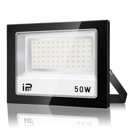 VRFMALIY LED Outdoor Spotlight, 50 W, IP67 Waterproof, Super Bright LED Floodlight, 5000 lm, Outdoor Spotlight, LED Window Launcher, 7000 K Cool White Floodlight, LED Outdoor Spotlight for Driveway,