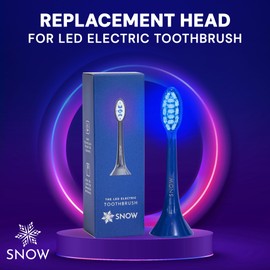 Snow Replacement Head for LED Electric Toothbrush - Replacement Head with Soft Bristles - Blue LED Light & Sonic Technology for Whitening Teeth - Easy Replacement Heads for Rechargeable Toothbrush