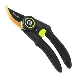 Mikoquette Secateurs Premium Loppers with Bypass Blade for Flowers, Shoots and Branches, Non-Stick Coating, Max. Cutting Diameter 24 mm, Cutting Diameter: 24 mm, Gold