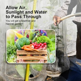 Garden Insect Netting Pest Barrier: 8'x15' Bug Netting for Garden Protection Mosquito Net Fine Mesh Cicada Tree Net Greenhouse Row Cover for Crops Plants Vegetables Flowers Fruits Silver