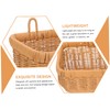 SHOWERORO Wall Hanging Woven Basket for Kitchen Storage Retro Imitation