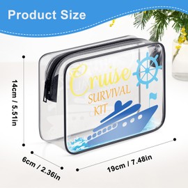 Cruise Gifts for Women Cruise Lovers Gifts Beach Makeup Bag Cruise Themed Gifts PVC Clear Toiletry Bag Cruise Trip Summer Beach Girls Weekend Gifts Christmas Vacation Graduation Gift for Friend Sister