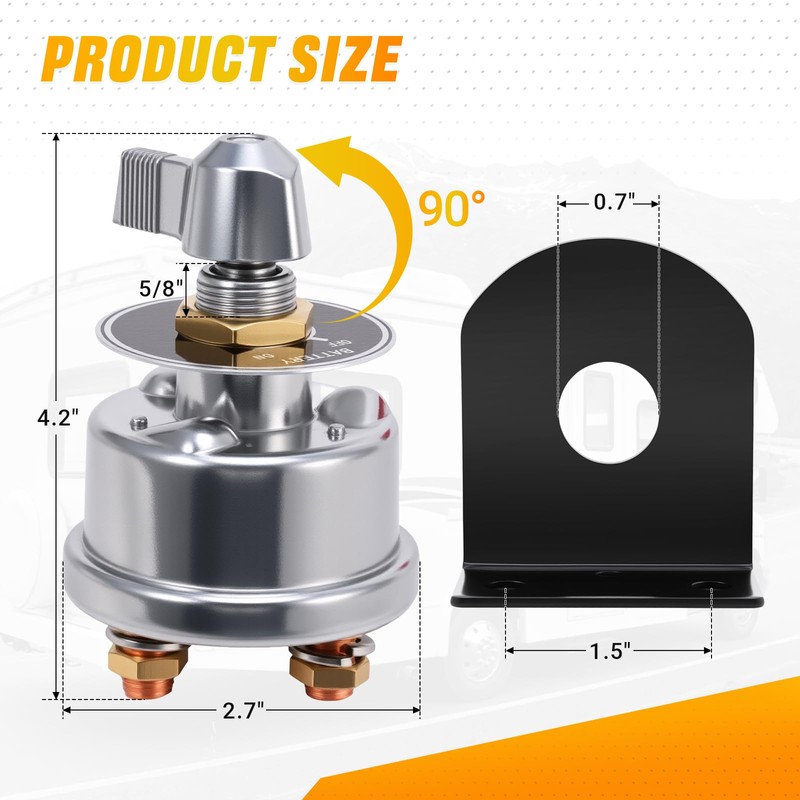 FEITON 200A Battery Shut Off Switch 12v Heavy Duty Battery