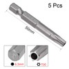 sourcing map 5 Pcs T30 Magnetic Torx Screwdriver Bits, 1/4