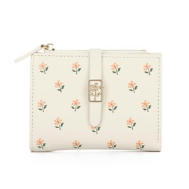 Syrads Purse for Women Cute Small Leather Purse Ladies Purse Card Holder Ladies Mini Short Purse, off white