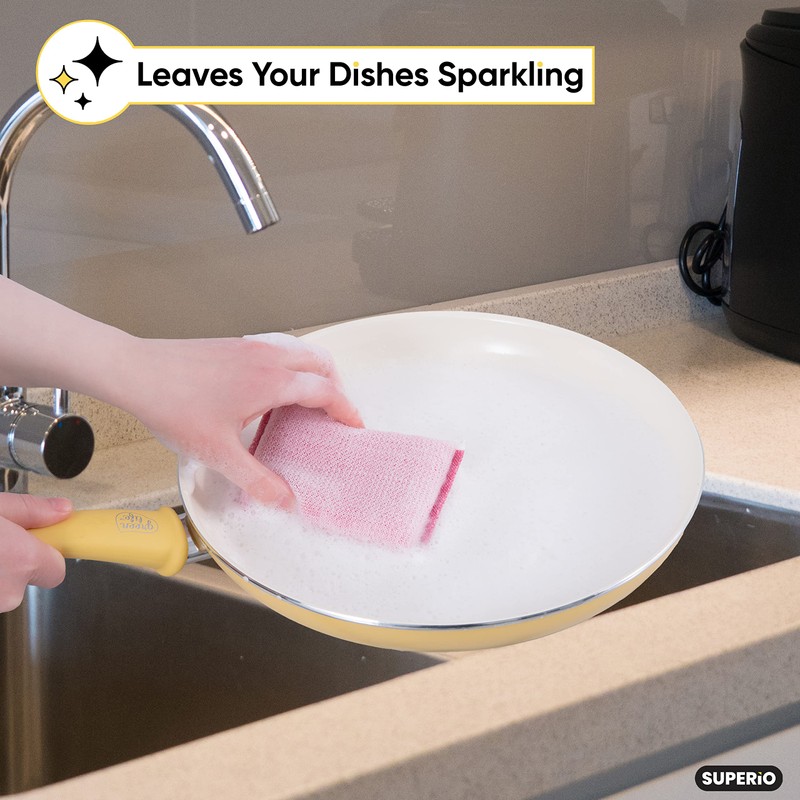 Superio Nylon Cleaning Pad, Dish Scrubbers, Multi Surface Scratch- Free